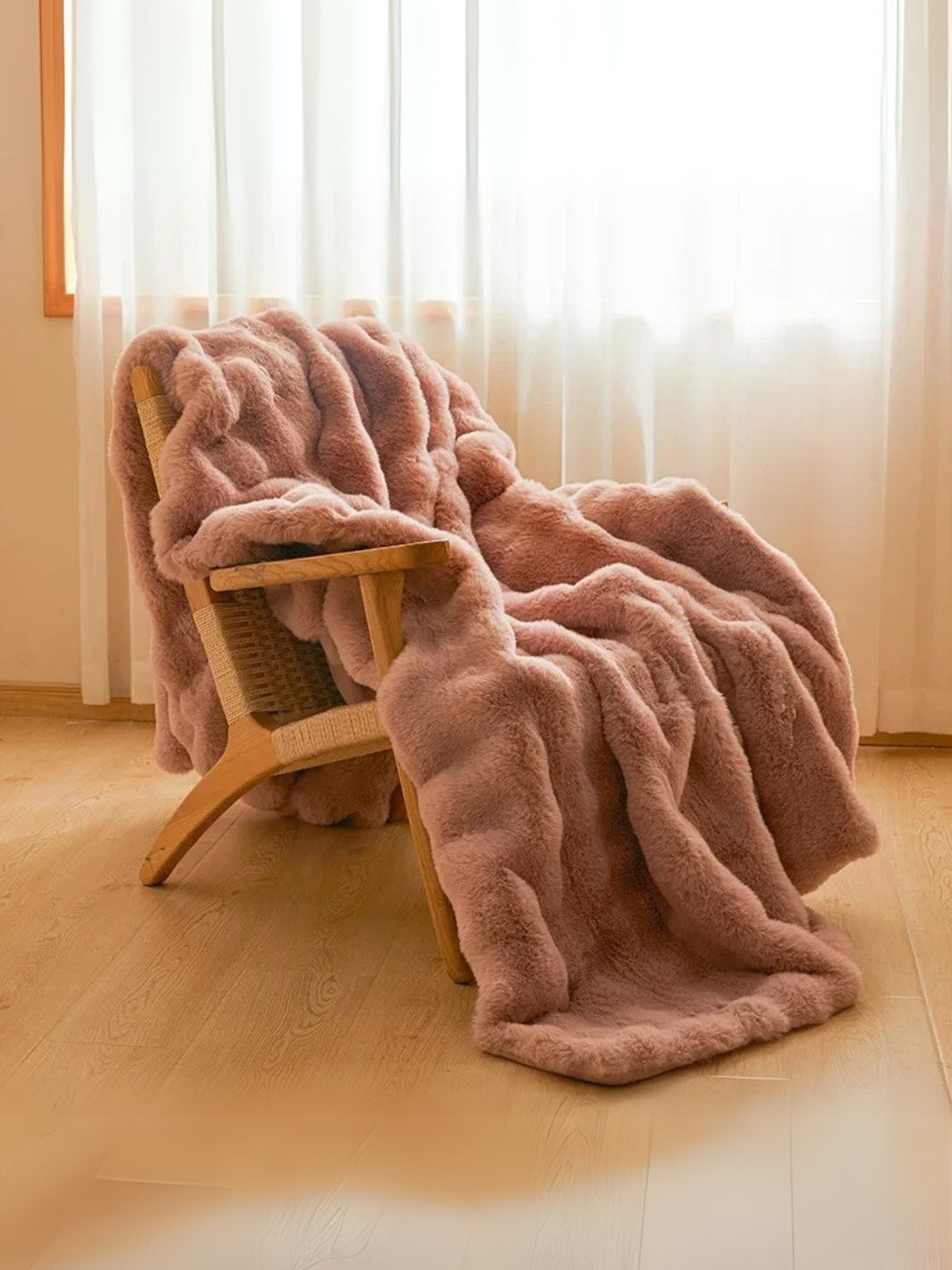 Plaid effet fourrure