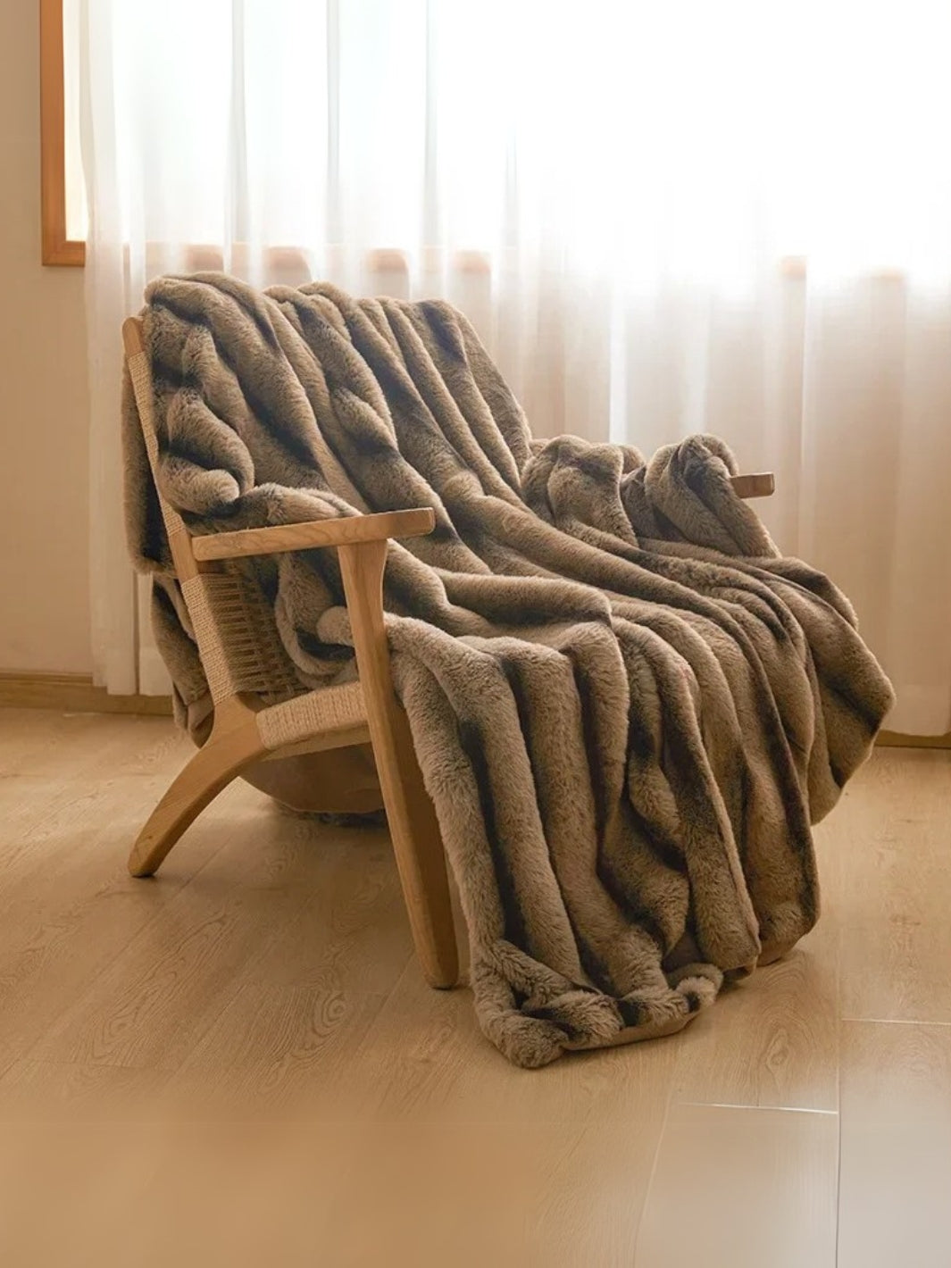 jeté canapé en fausse fourrure