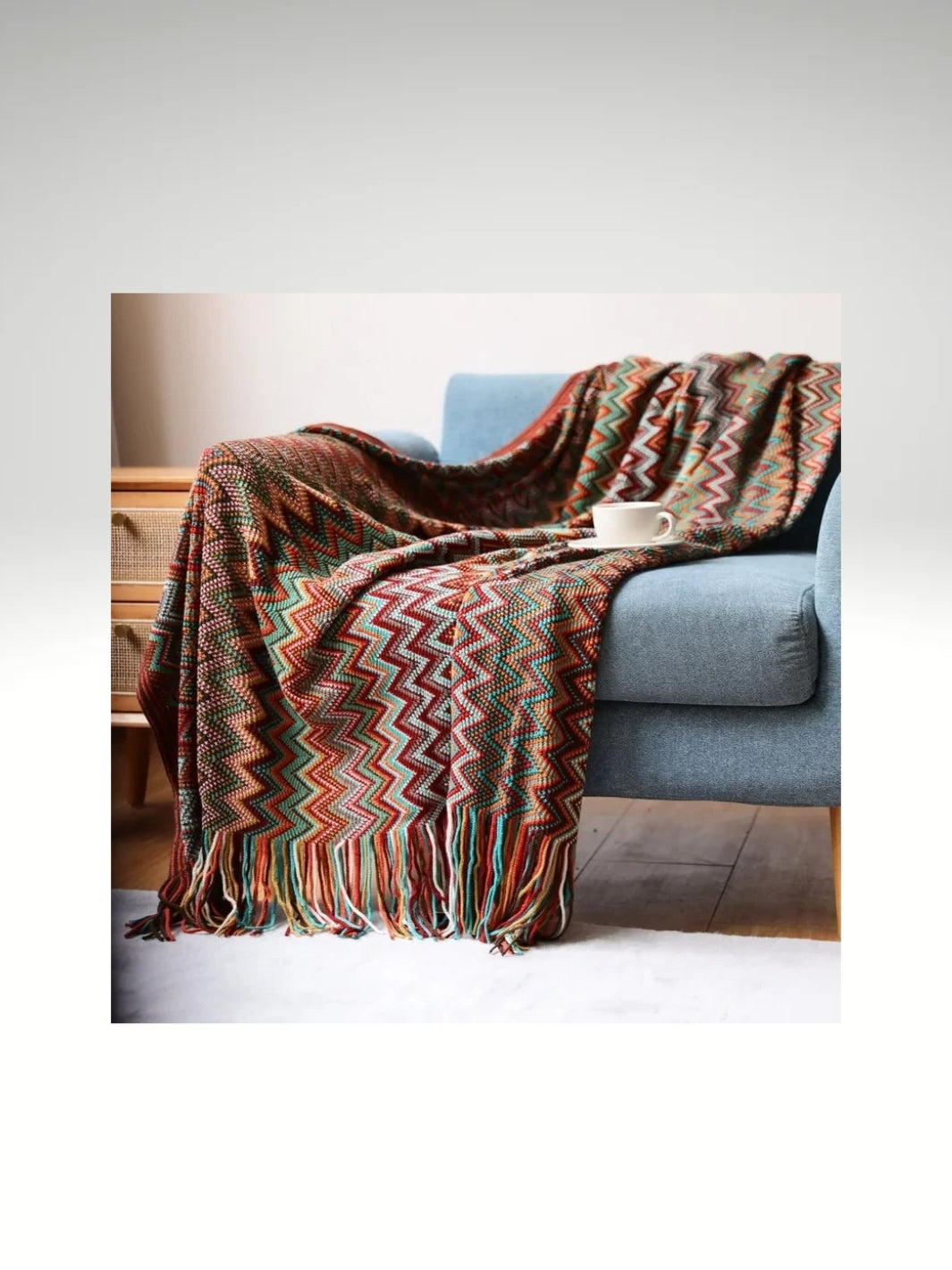 Jeté de canapé coloré