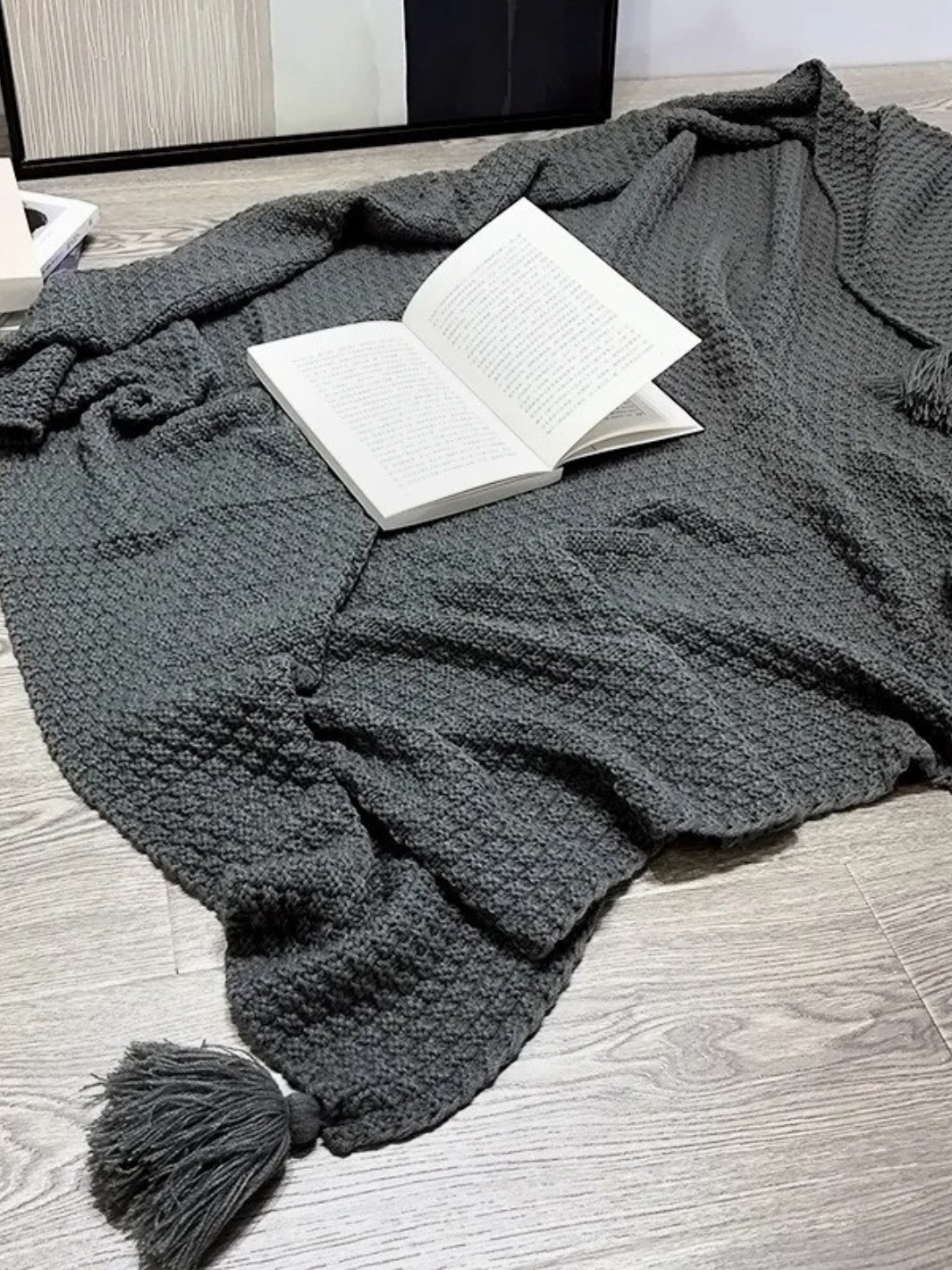 plaid en tricot pour déco
