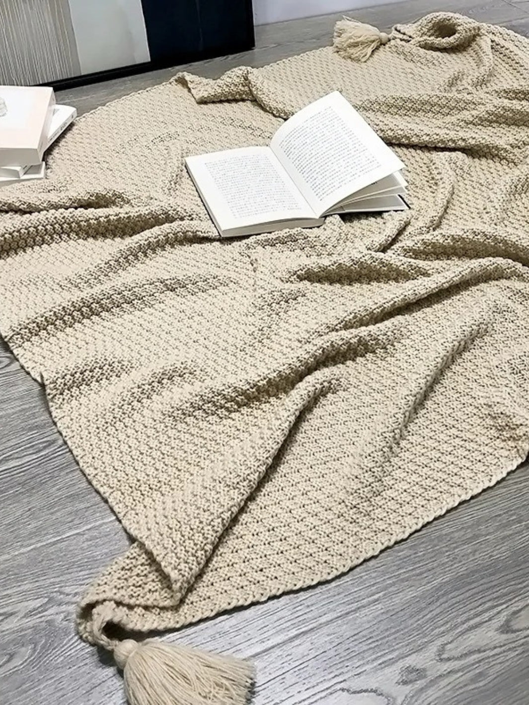 plaid en tricot pour déco