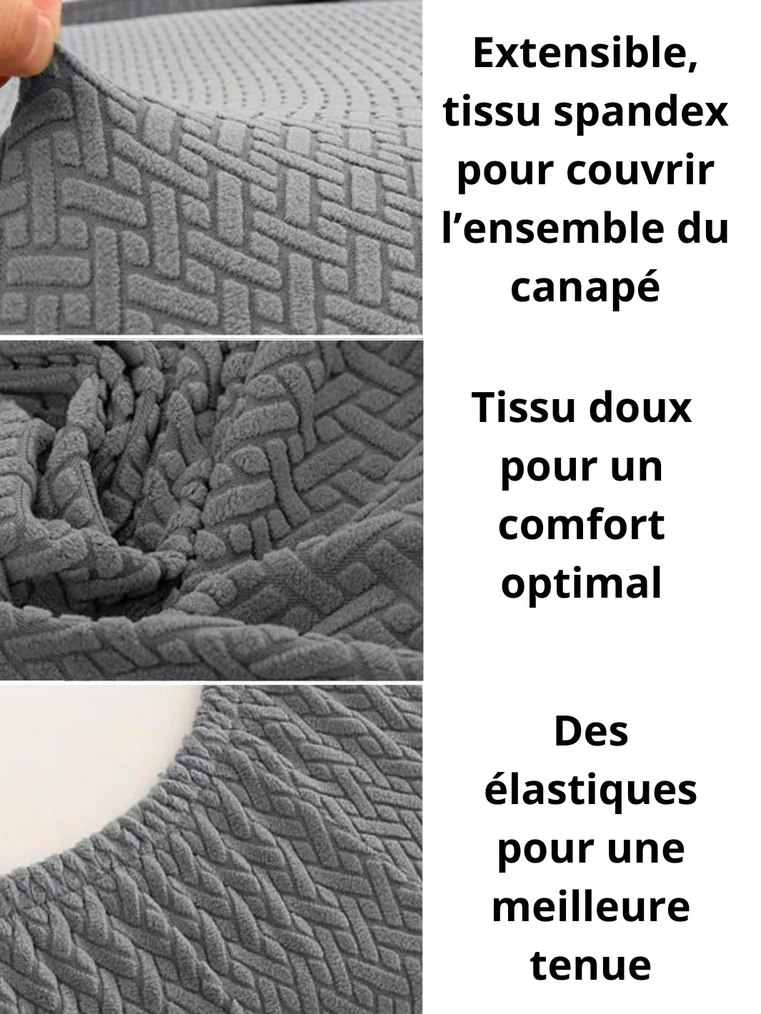 housse de canapé d'angle avec accoudoir