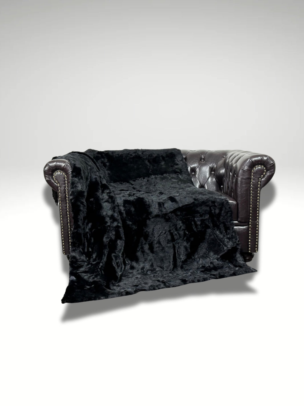 plaid fourrure noir