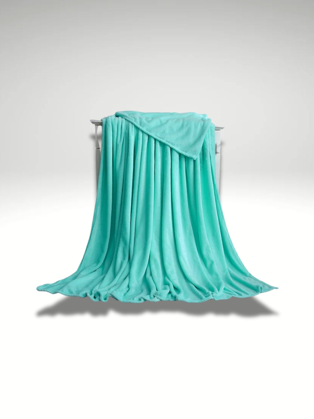 plaid polaire bleu turquoise