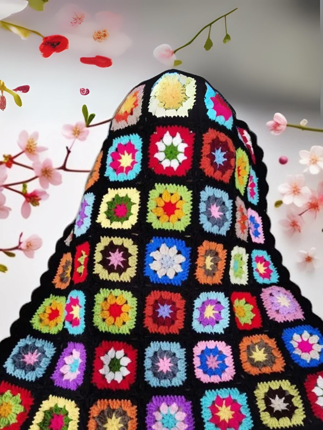 plaid crochet granny