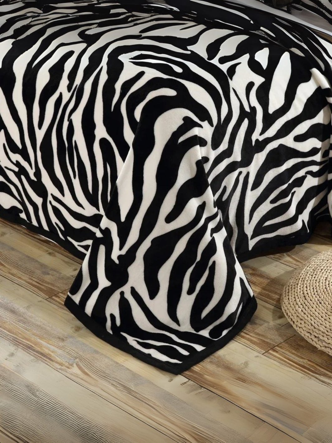 Couverture plaid zebre