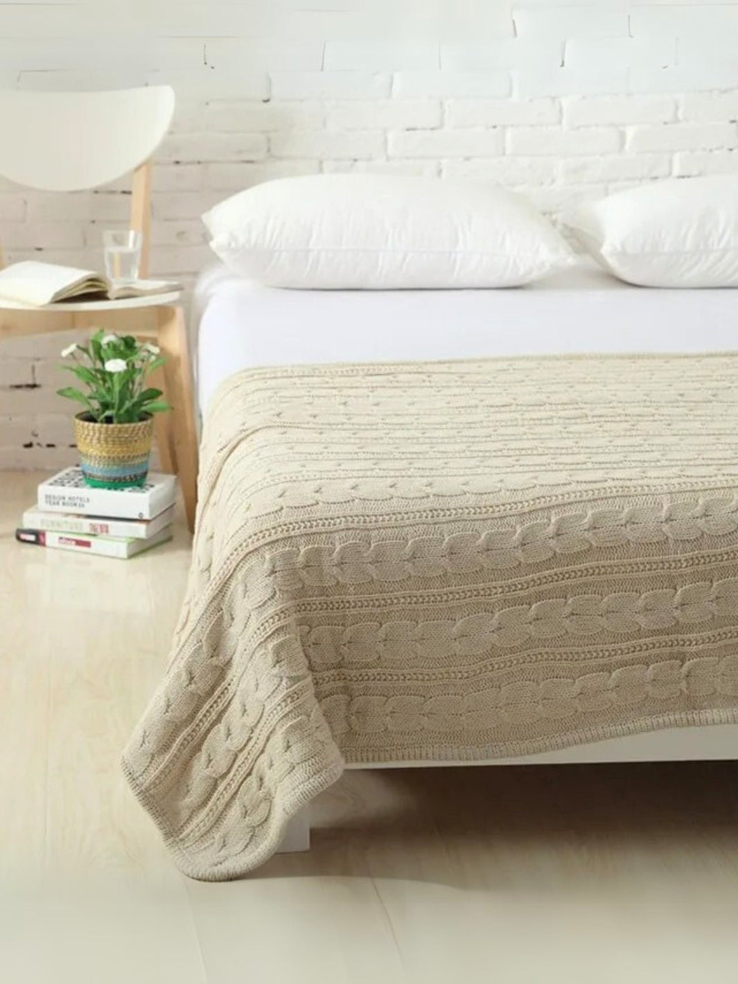 plaid gaze de coton beige