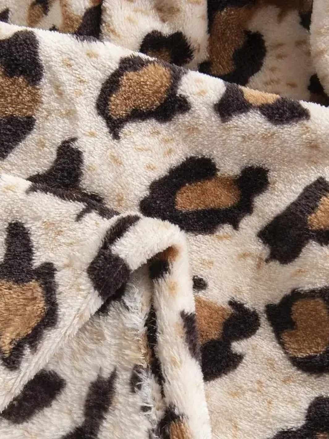 plaid polaire leopard