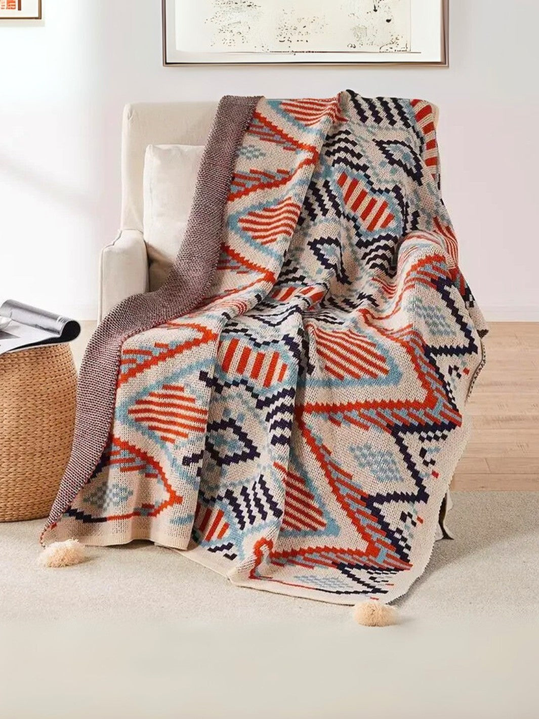 jeté de canapé bord de mer