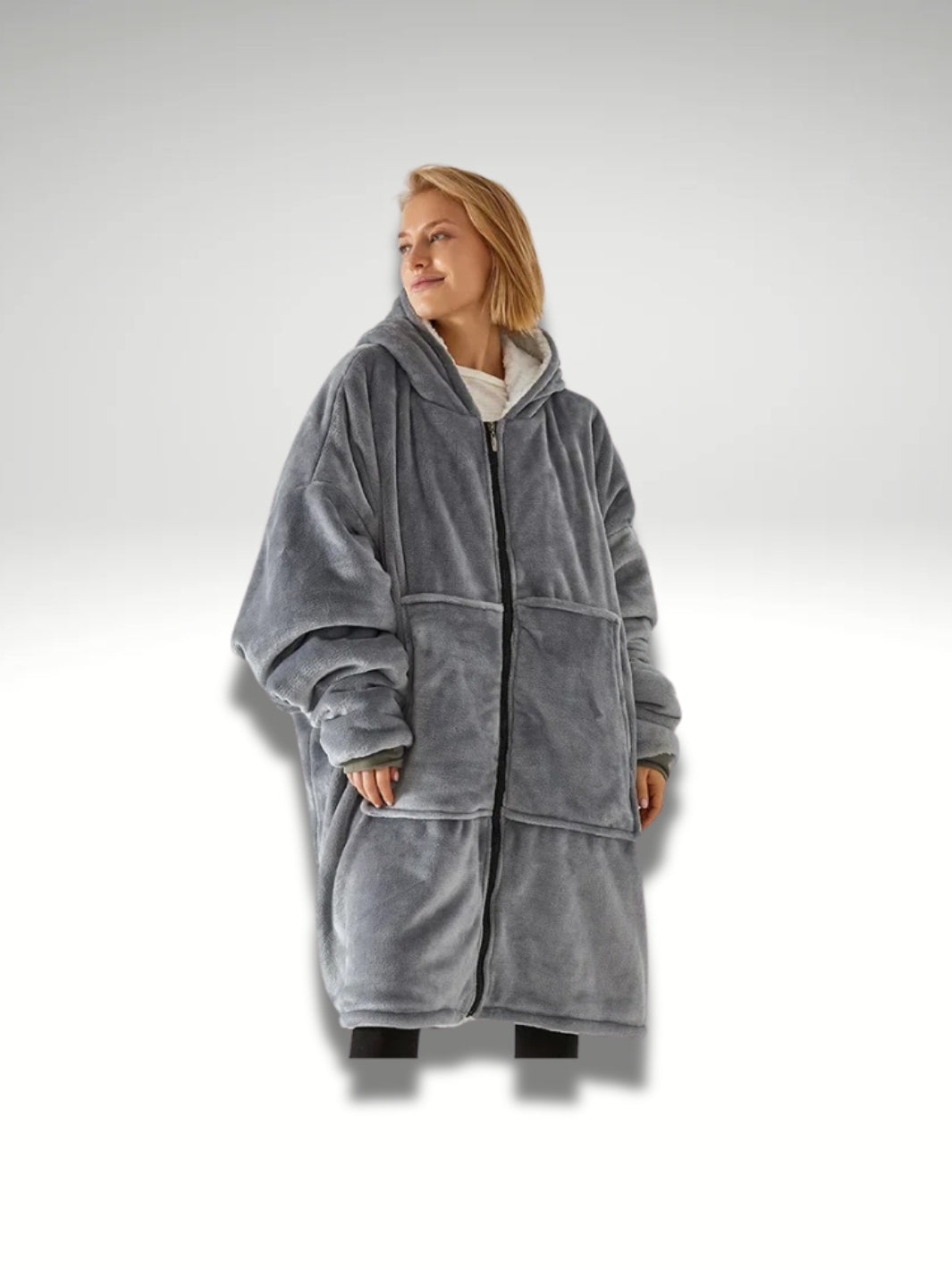 sweat plaid fermeture éclair