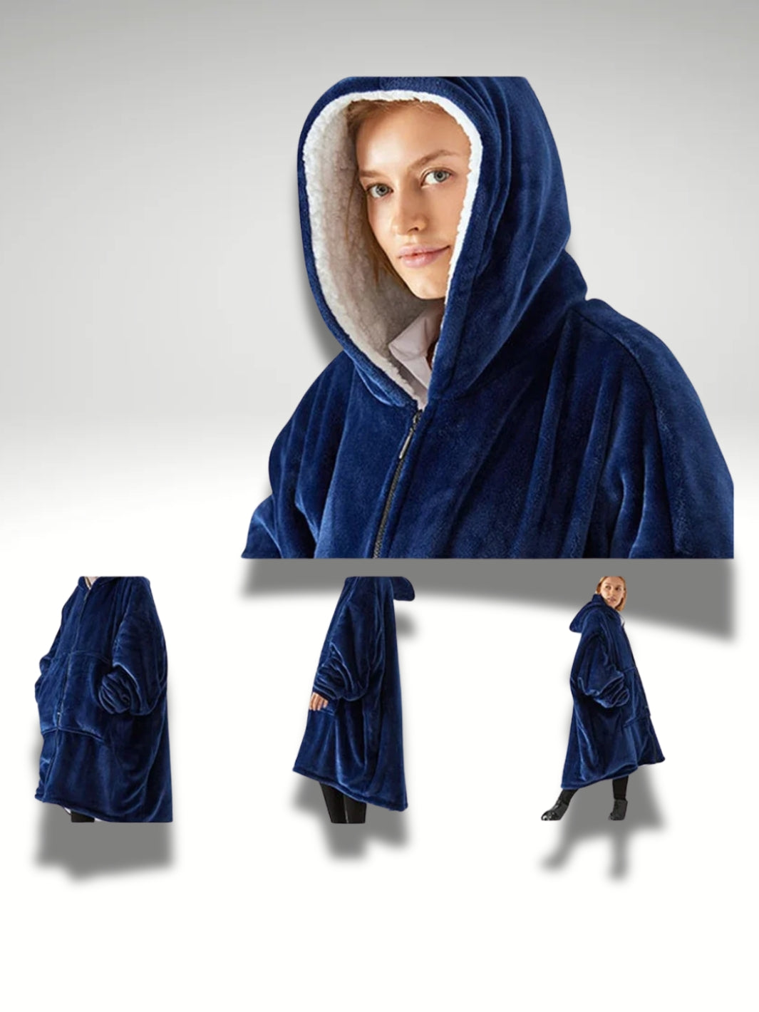 sweat plaid zippé femme