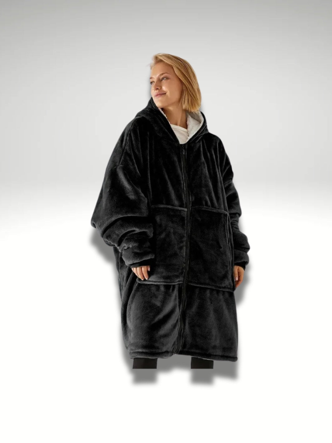 sweat plaid avec fermeture éclair