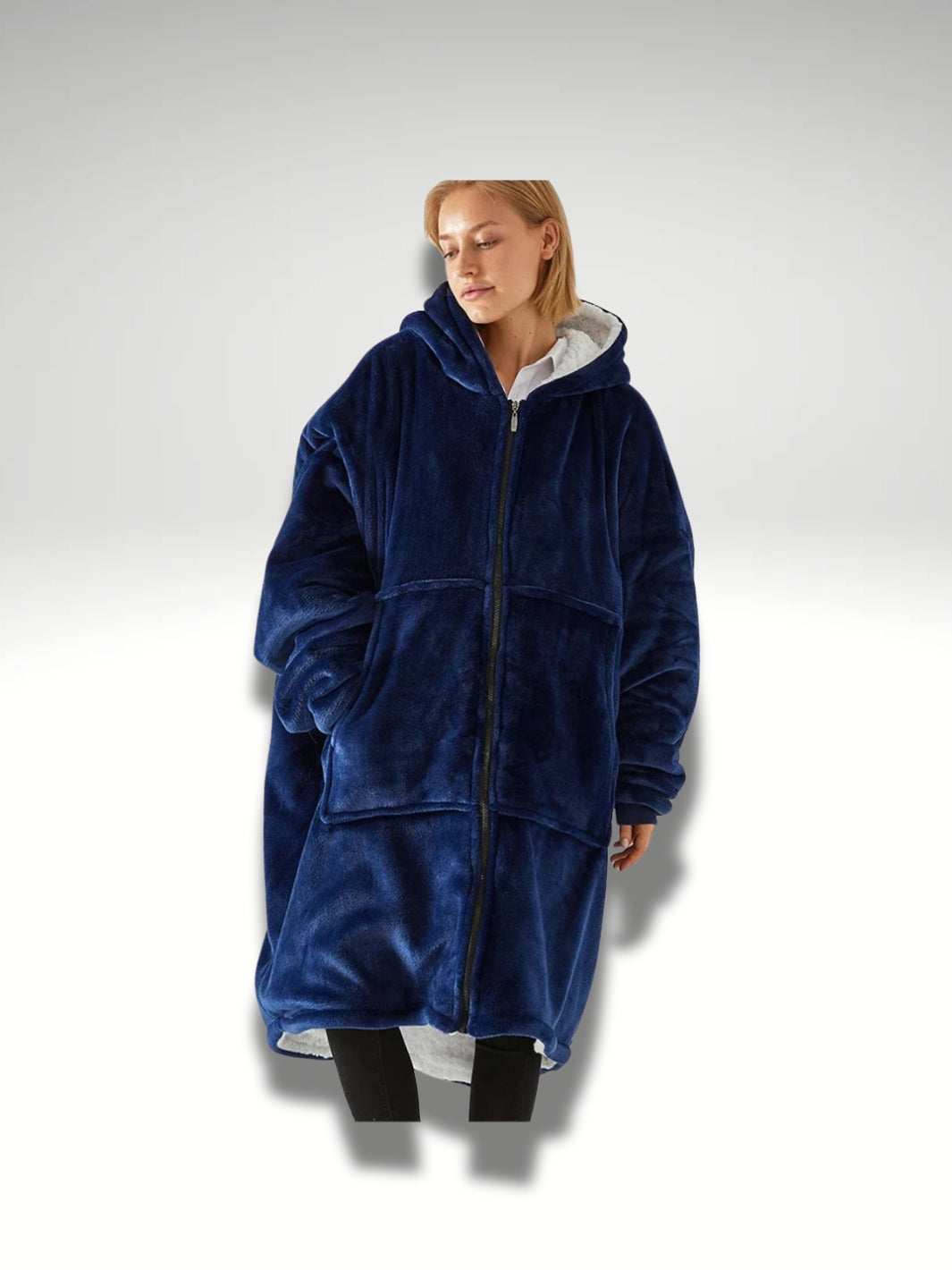 sweat plaid zippé femme
