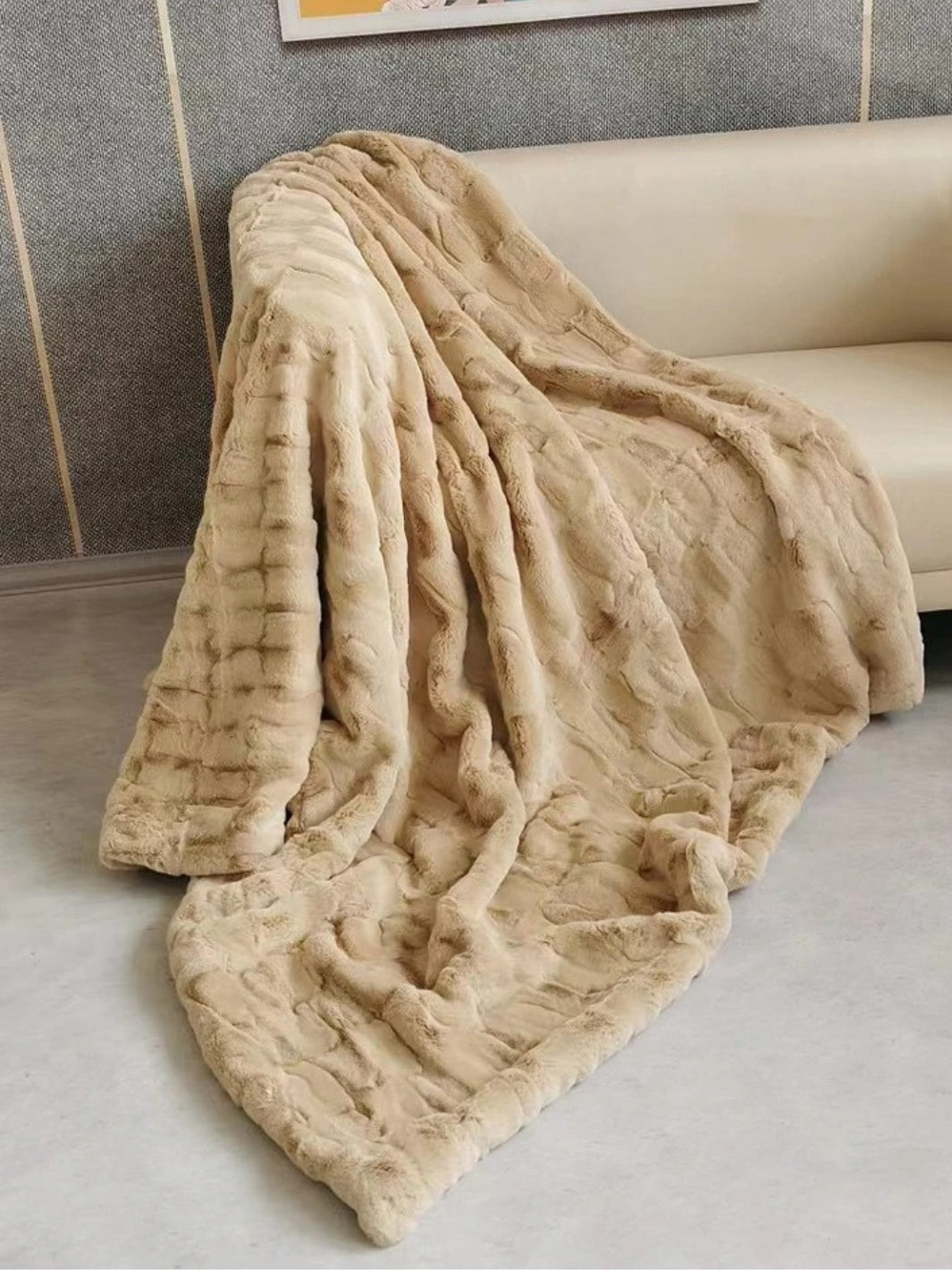 Plaid de luxe en fausse fourrure