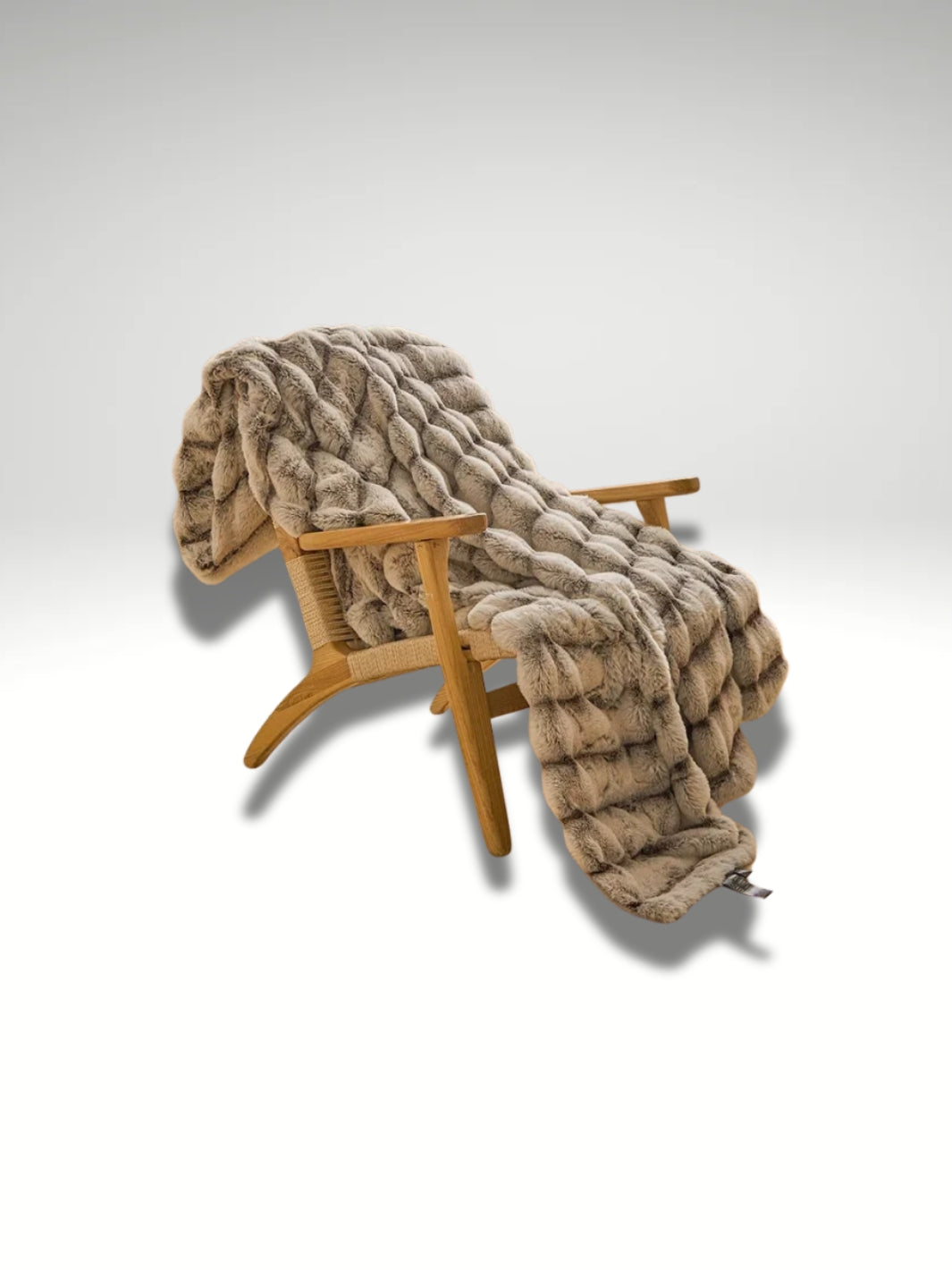 plaid ton blanc et gris