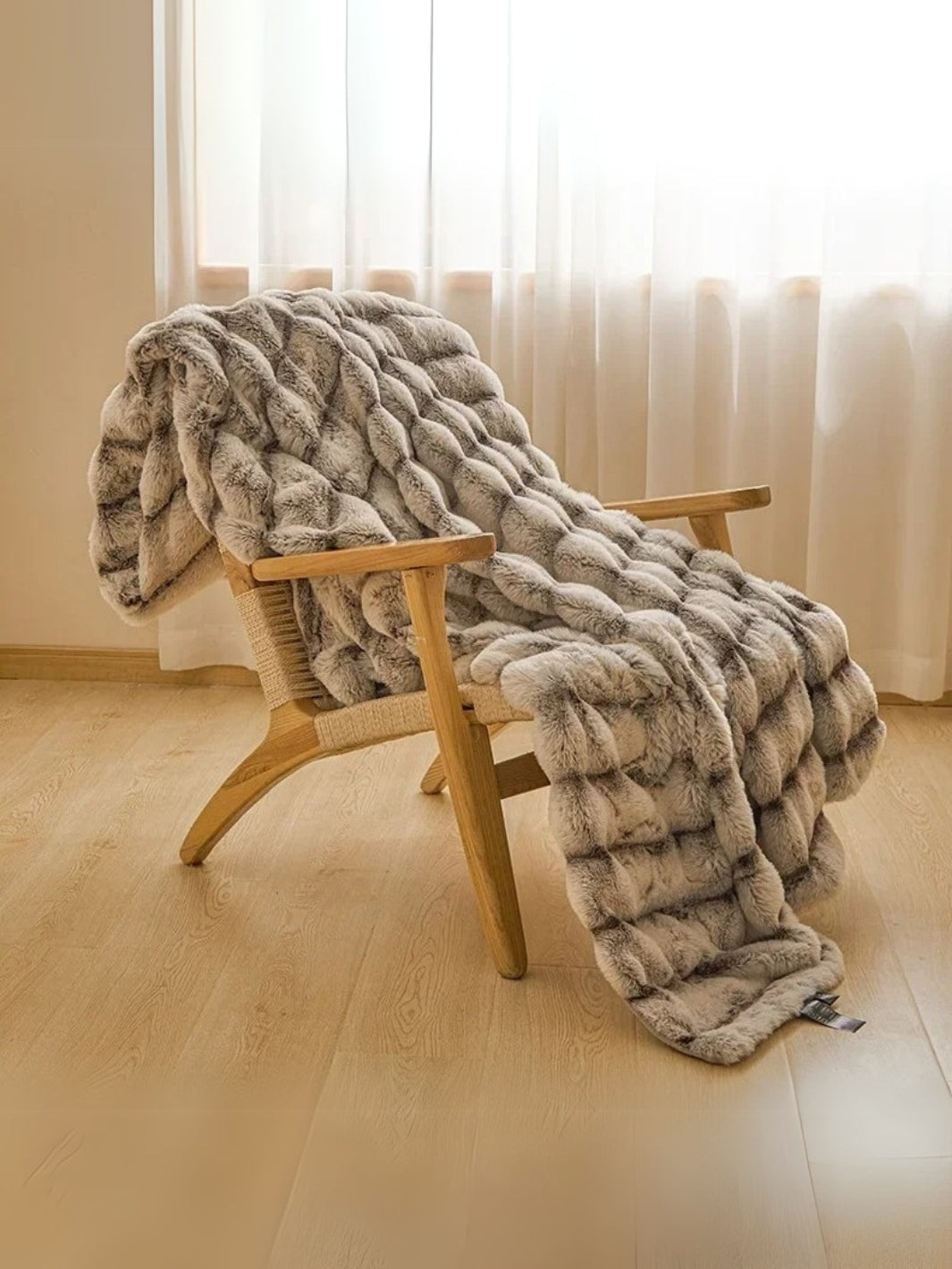 plaid moelleux fausse fourrure