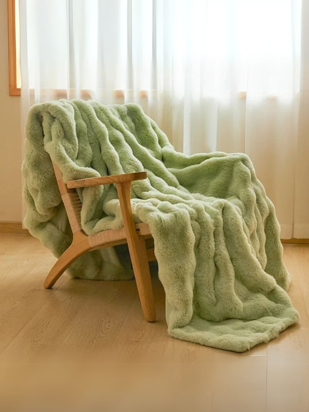 plaid de lit en fausse fourrure