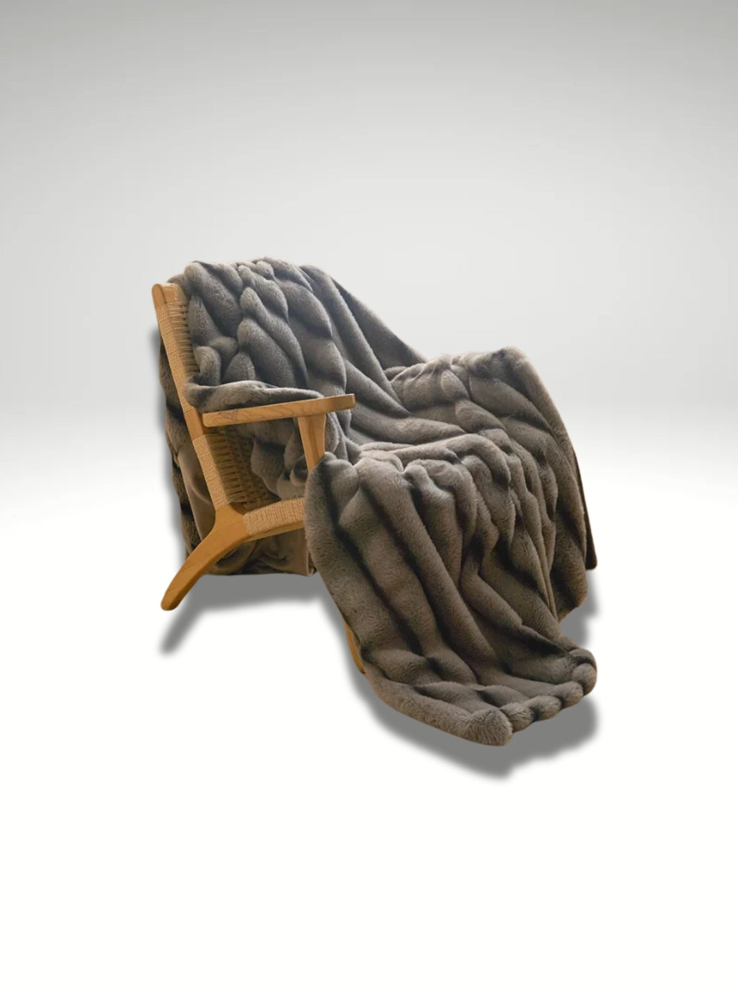 plaid polaire en fausse fourrure