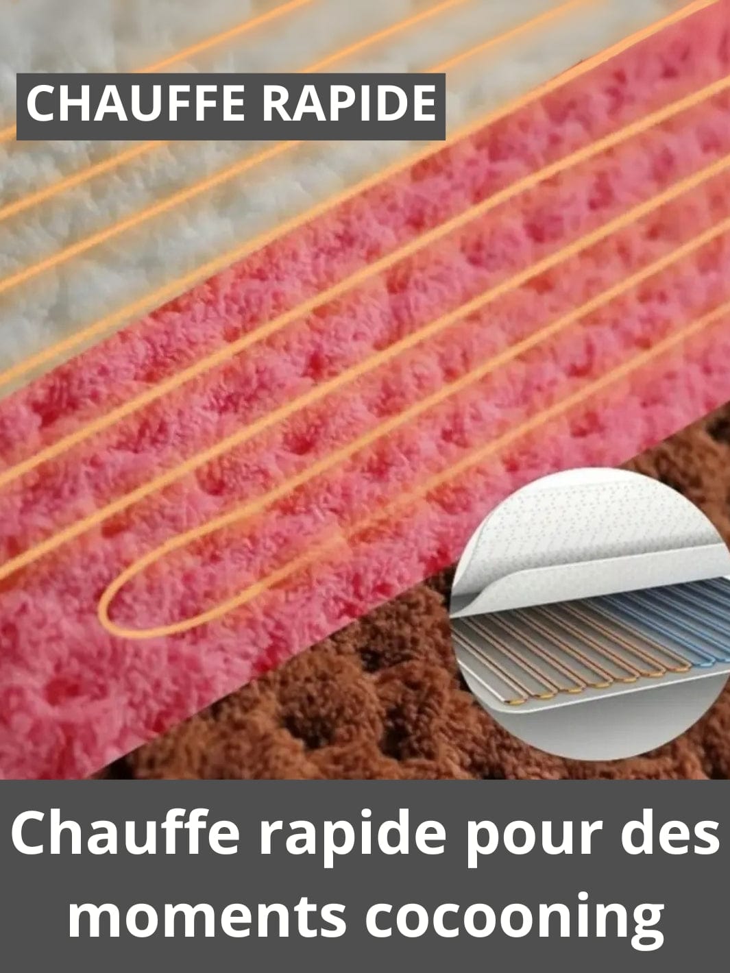 Couverture chauffante électrique Rose