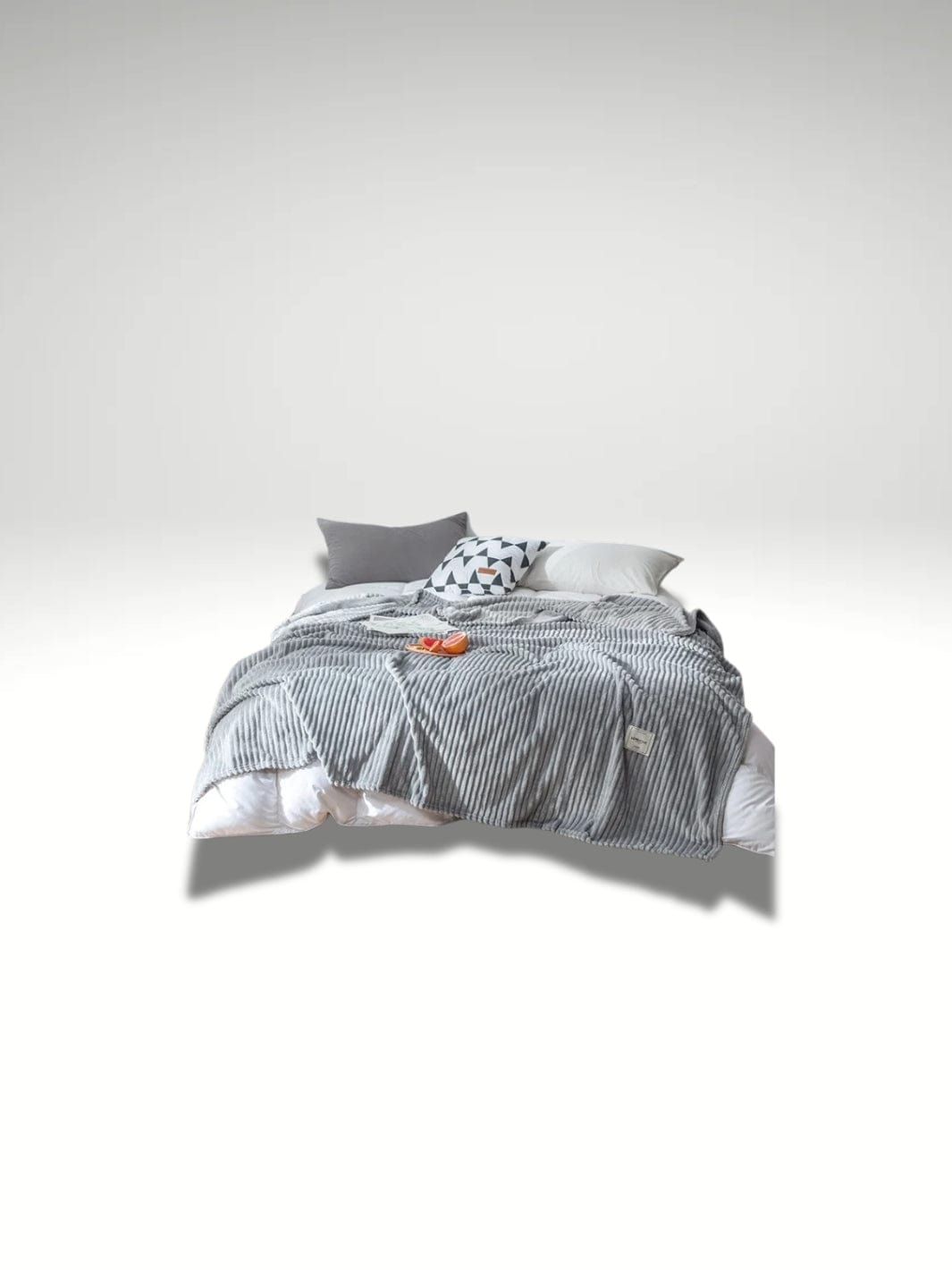 Grand plaid gris clair Gris / 200x230cm