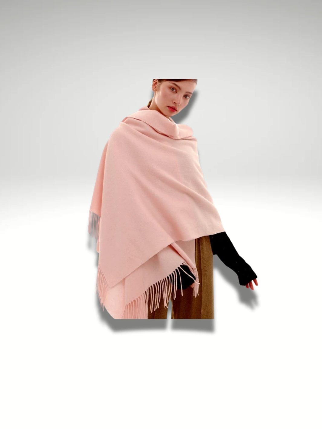 Grande écharpe châle femme Rose