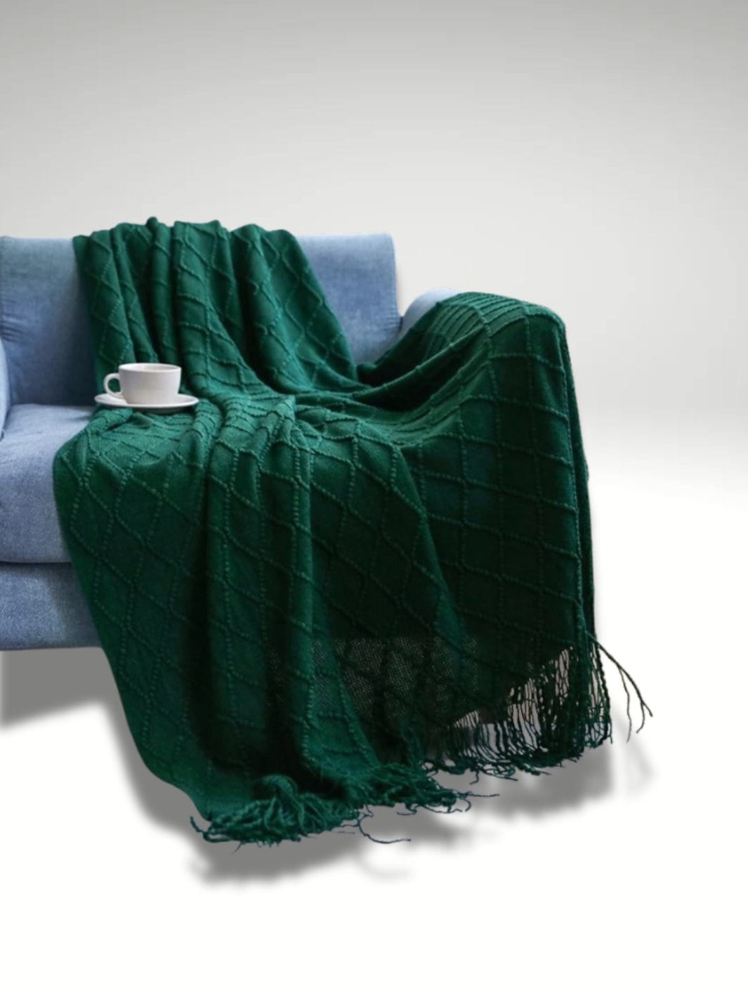 Modele plaid tricot | Vert Vert / 127x172cm