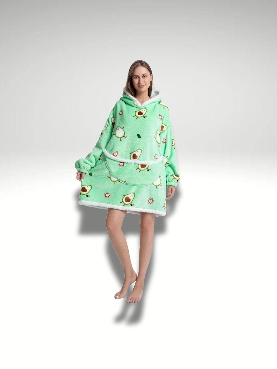 Plaid avec capuche Avocat joyeux