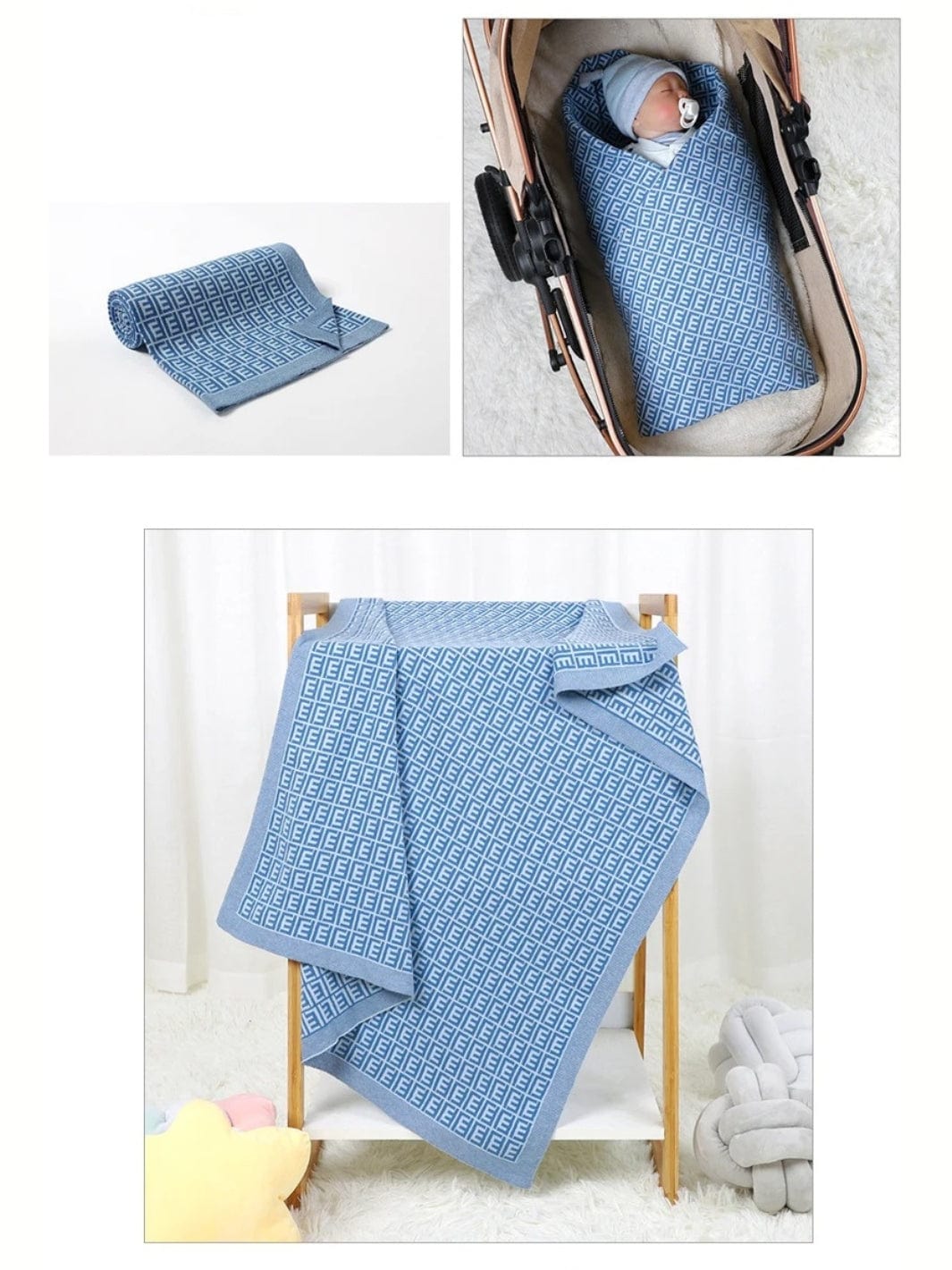 Plaid bebe polaire | bleu
