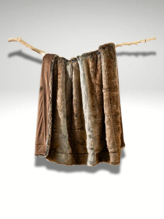 plaid cocooning fausse fourrure