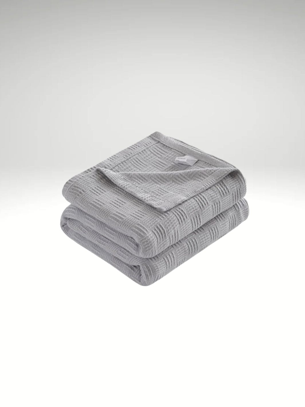 Plaid coton gaufré Gris Léger / 150x200cm