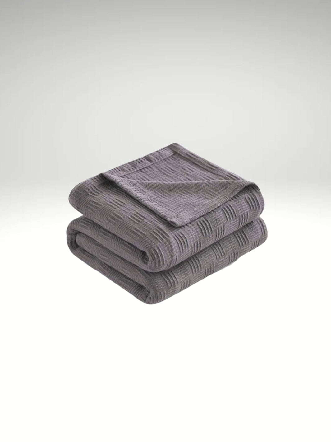 Plaid coton nid d'abeille Gris intense / 180x200cm