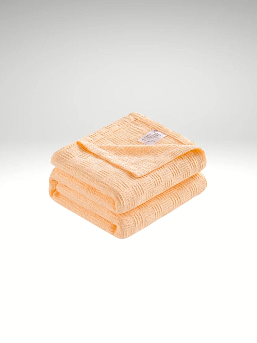 Plaid coton nid d'abeille Orange / 180x200cm