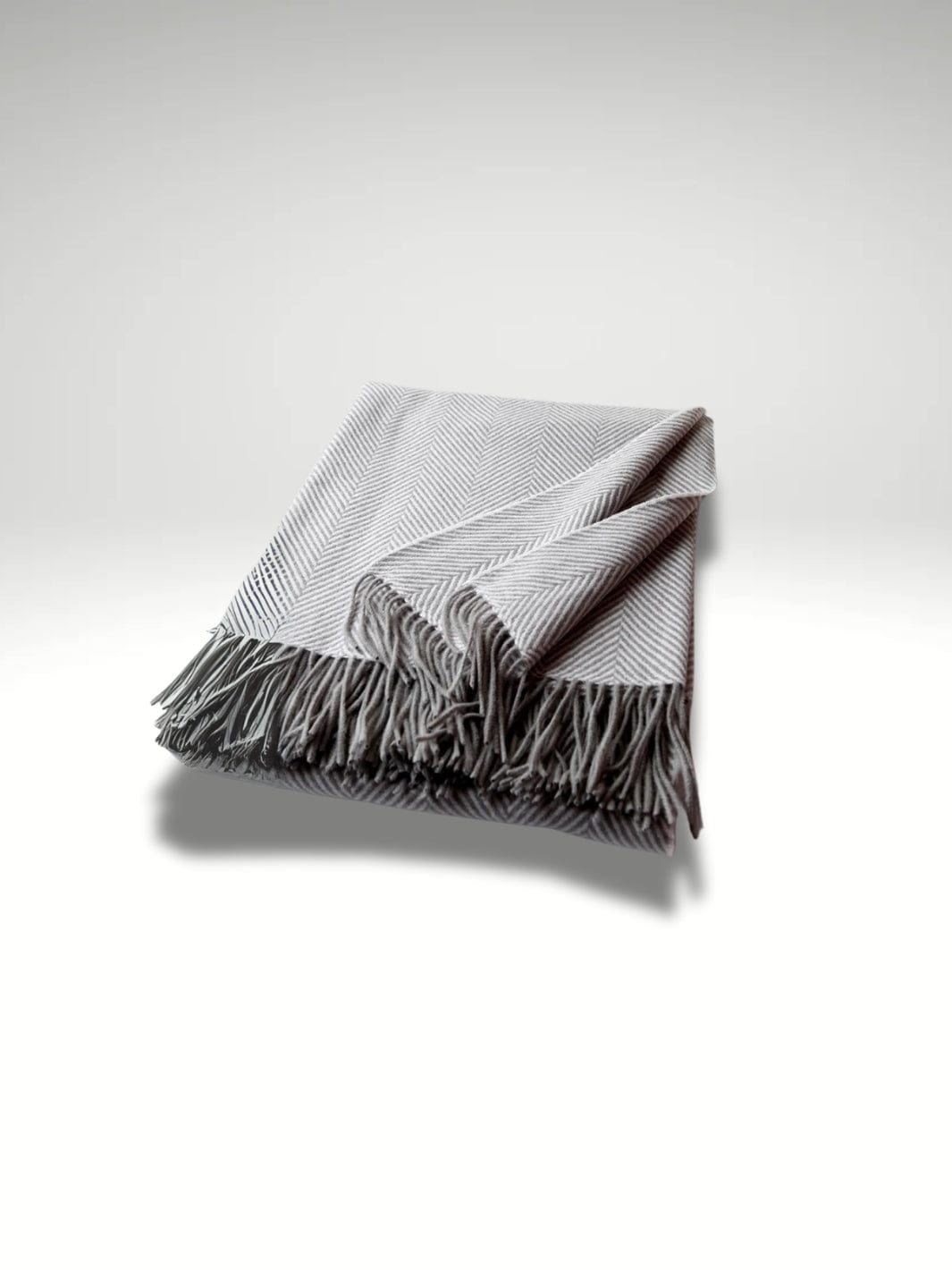 Plaid en laine grosse maille Gris