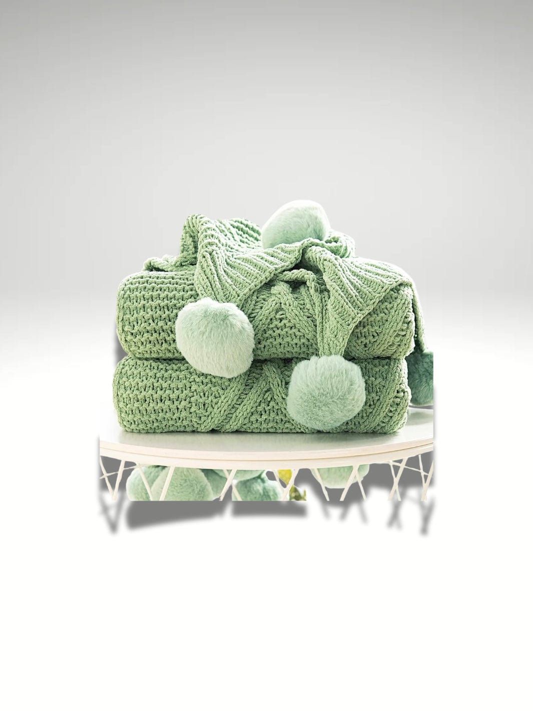 plaid canapé vert sauge