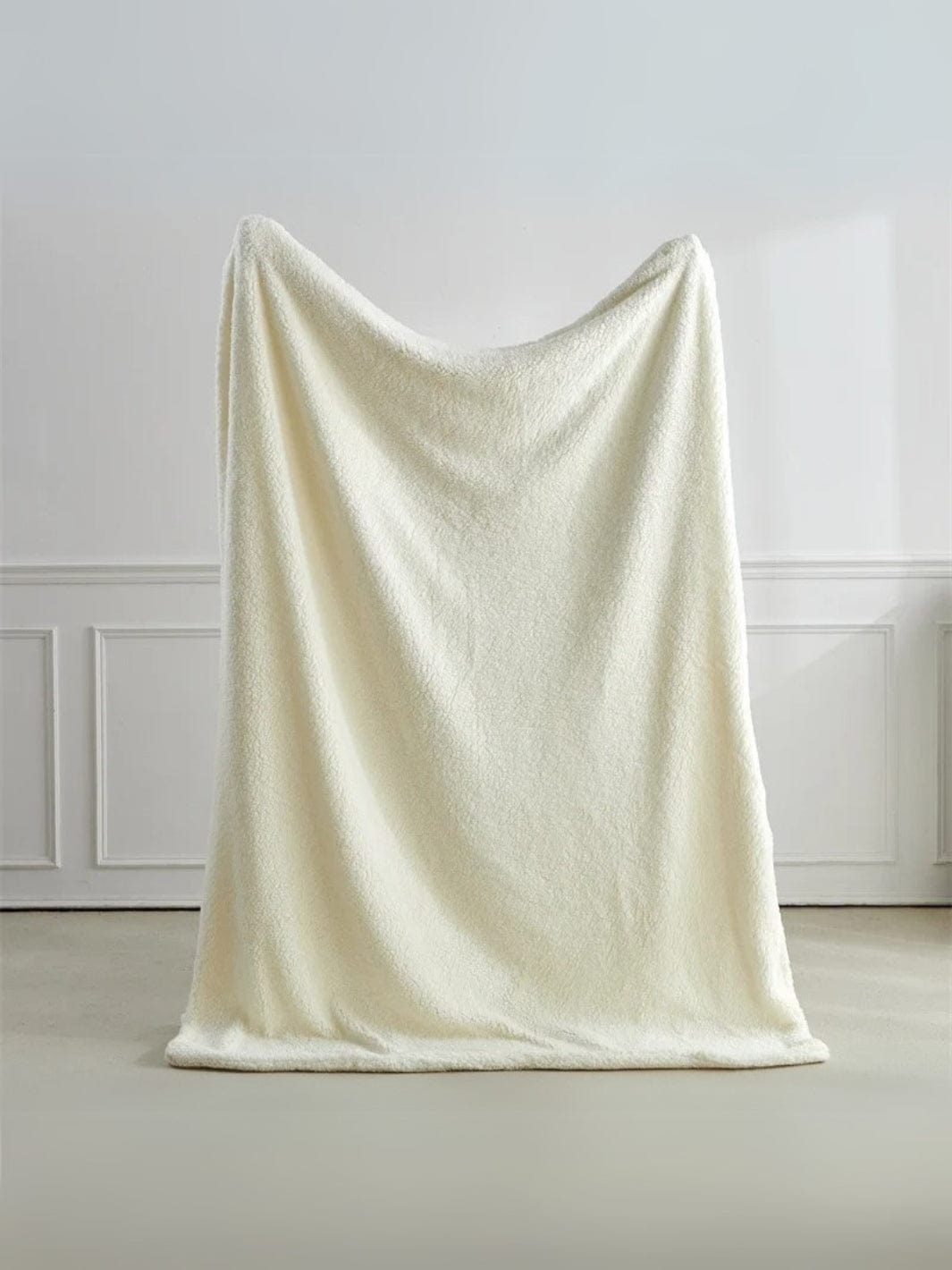 Plaid epais et doux Blanc cassé / 200x230cm