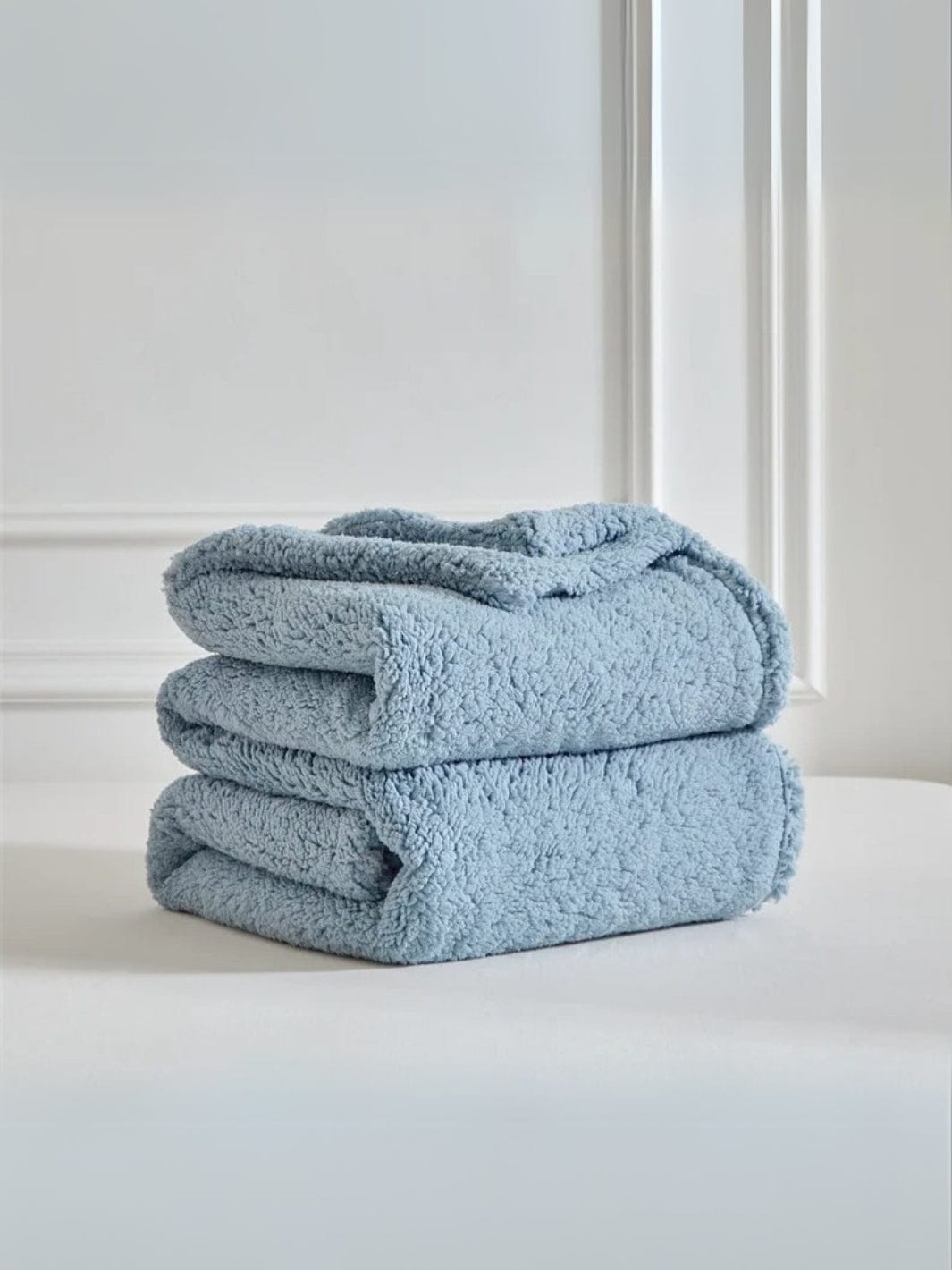 Plaid laine bleu
