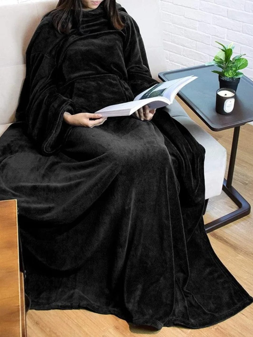 Plaid manches polaire Noir