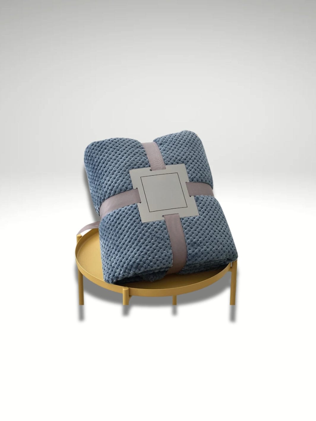 Plaid nid d'abeille Bleu / 100x150cm