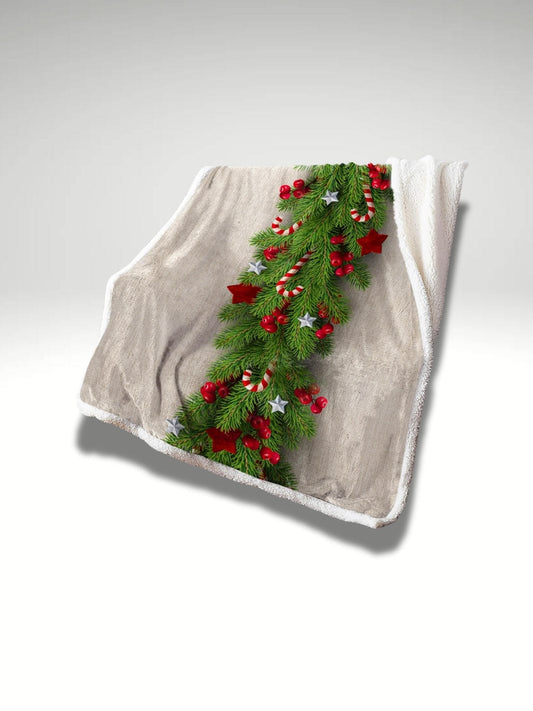 plaid avec motif de noel