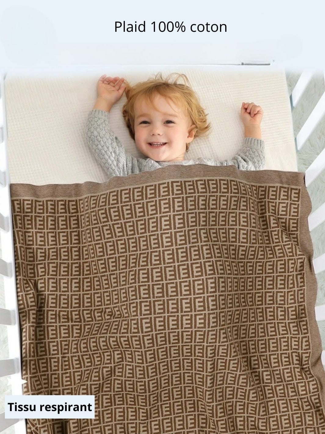 Plaid pour bebe | marron