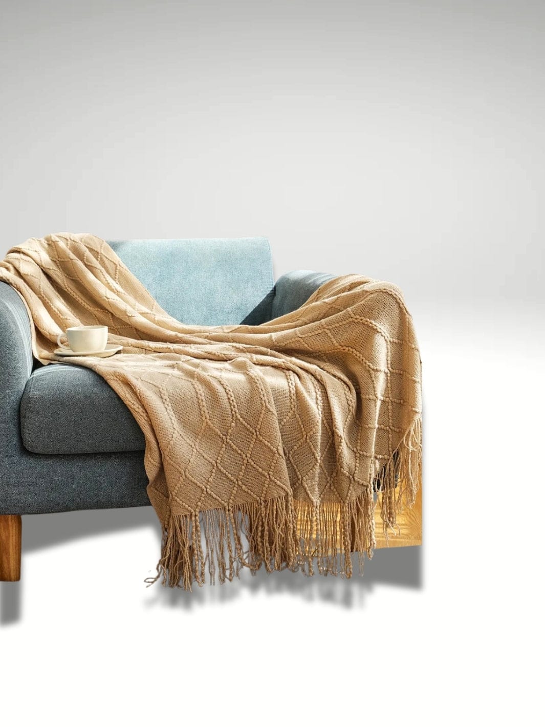 Plaid tricot beige | intense Beige Intense / 127x172cm