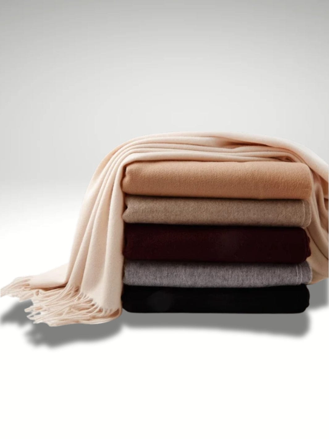 Plaide en laine Blanc cassé / 120x200cm