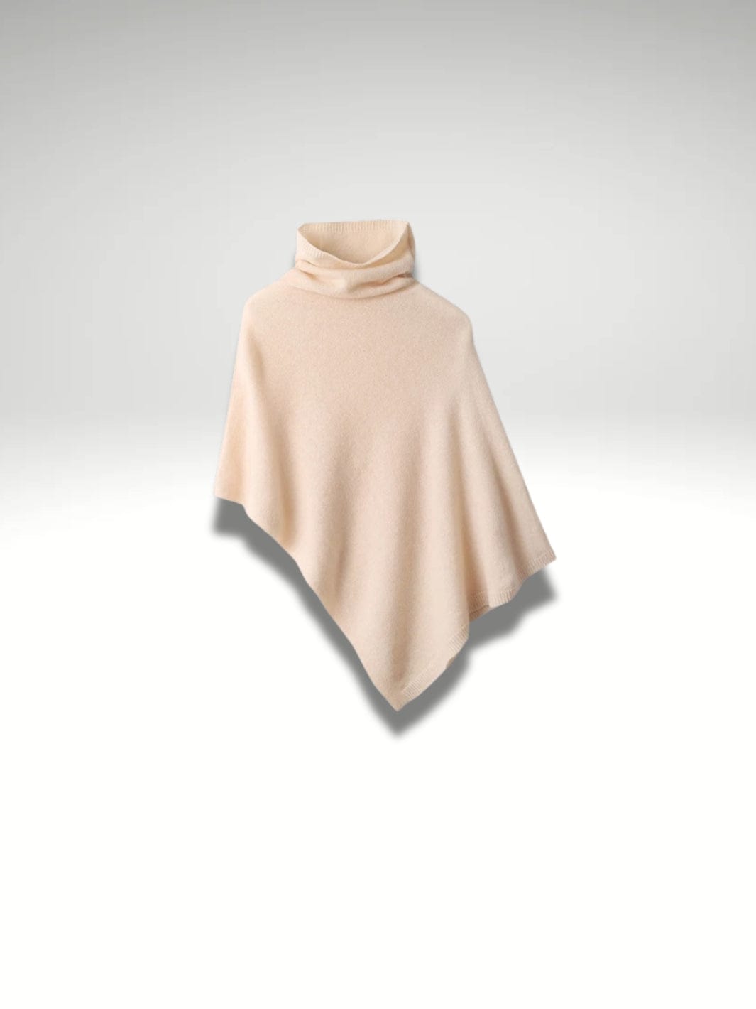 Poncho femme laine merinos Beige