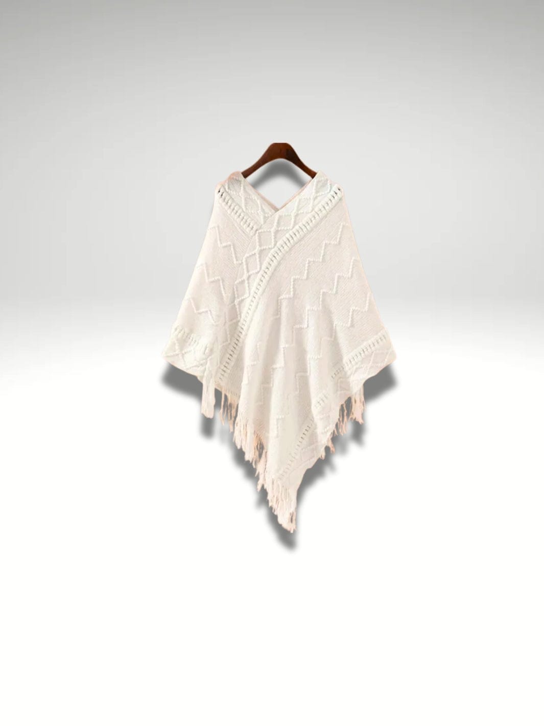 Poncho Plaid | Blanc Blanc