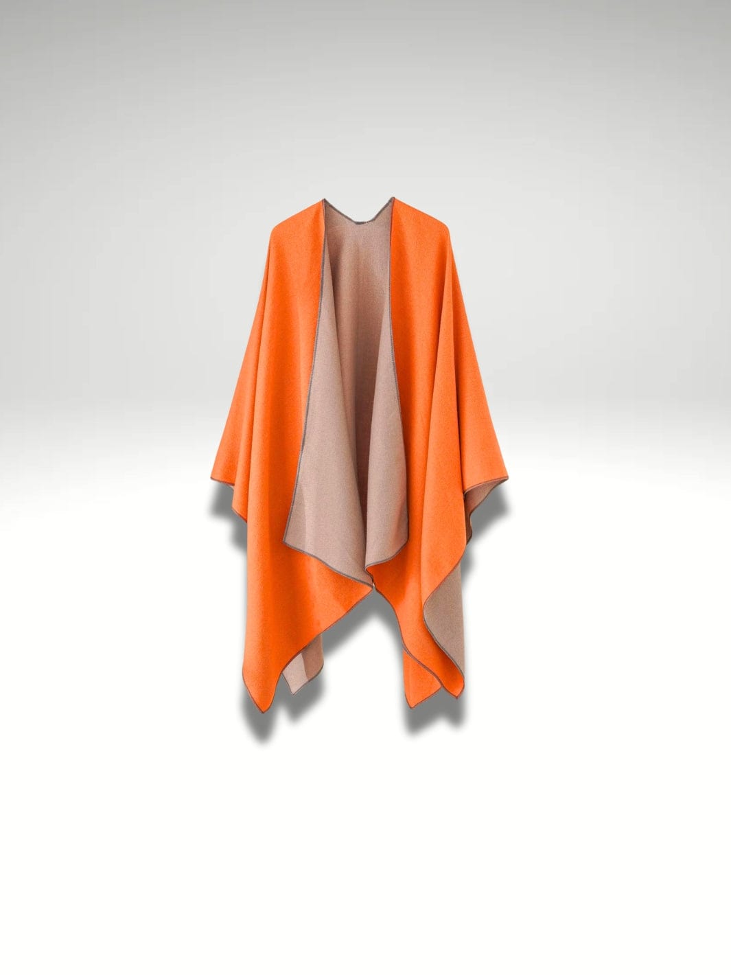 Poncho Plaid | Orange double face Orange