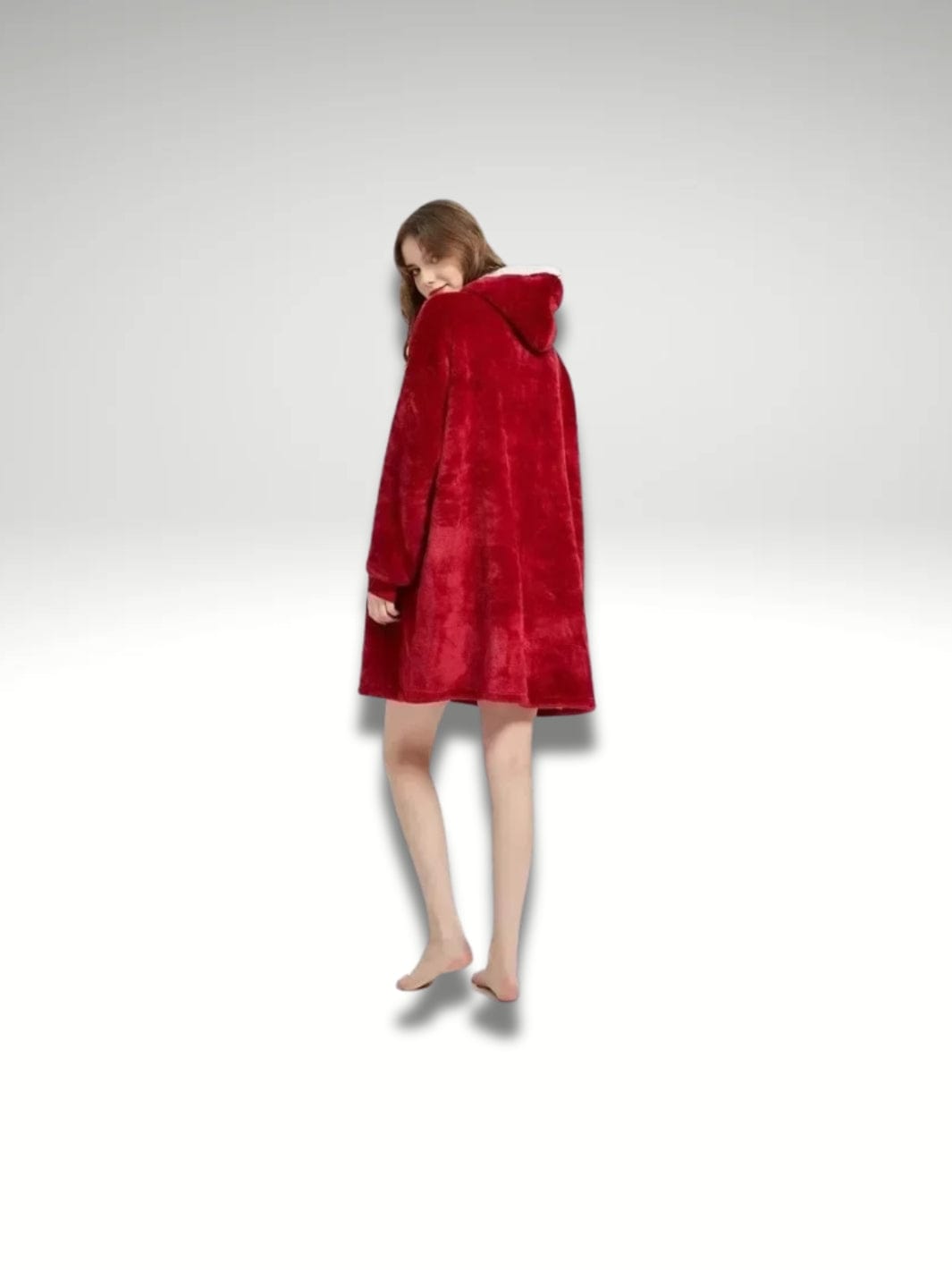 Pull sweat plaid femme Rouge V2