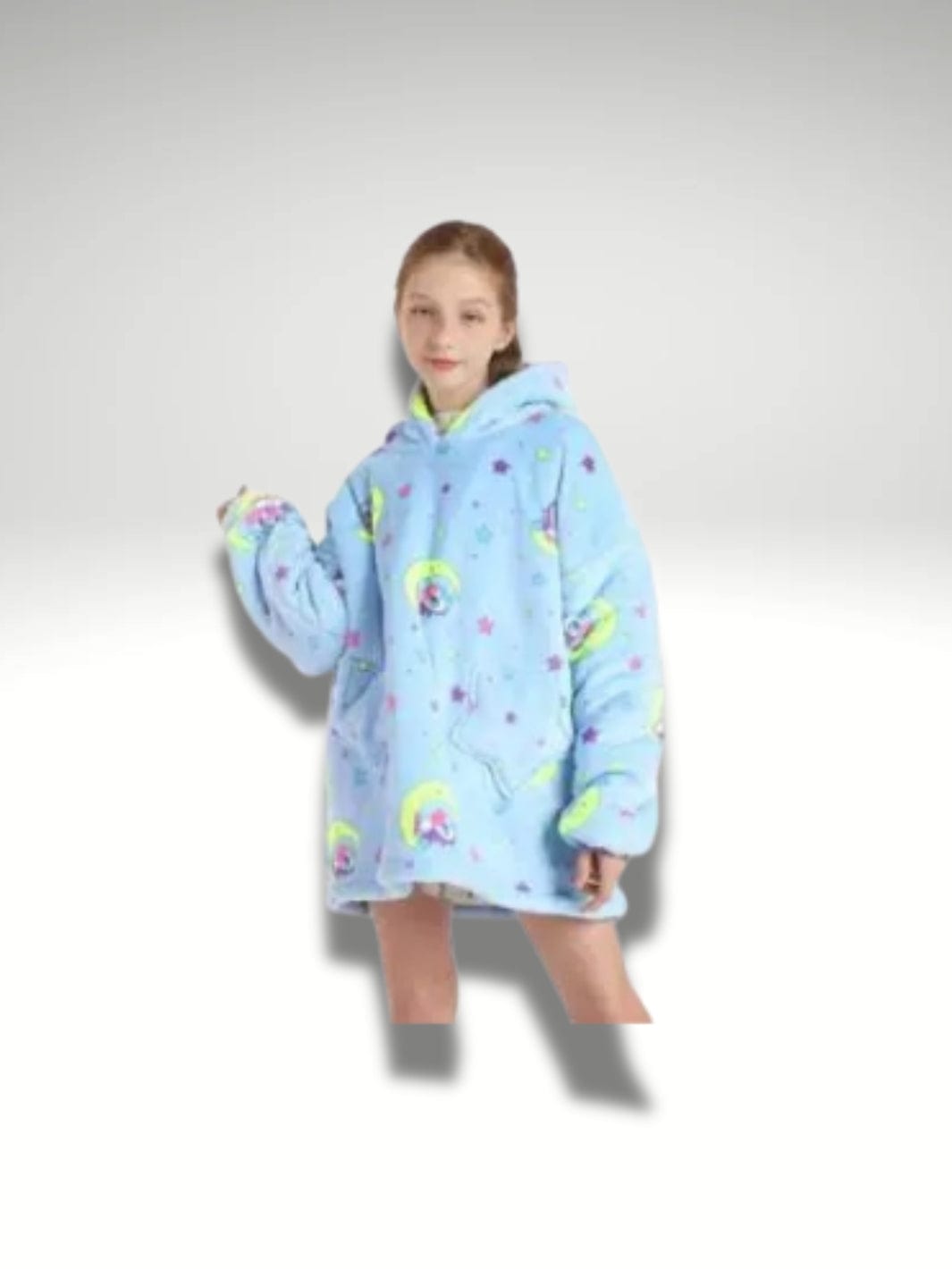 Sweat plaid a capuche adulte Lune / Enfant