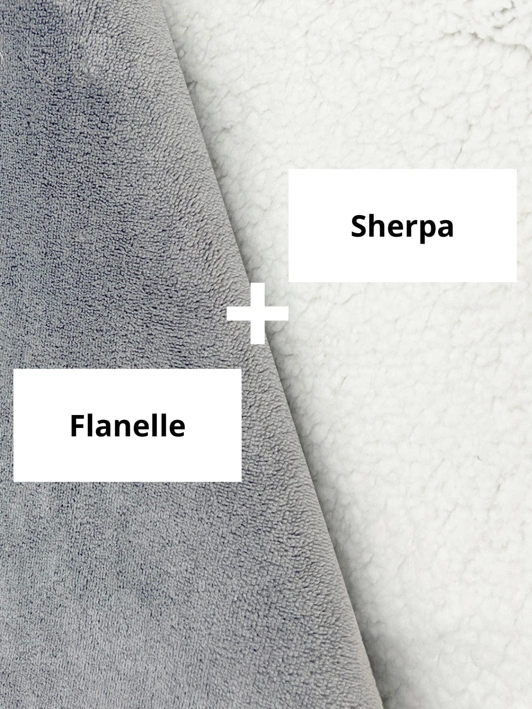 Sweat plaid chauffant | 127x153 Gris argent