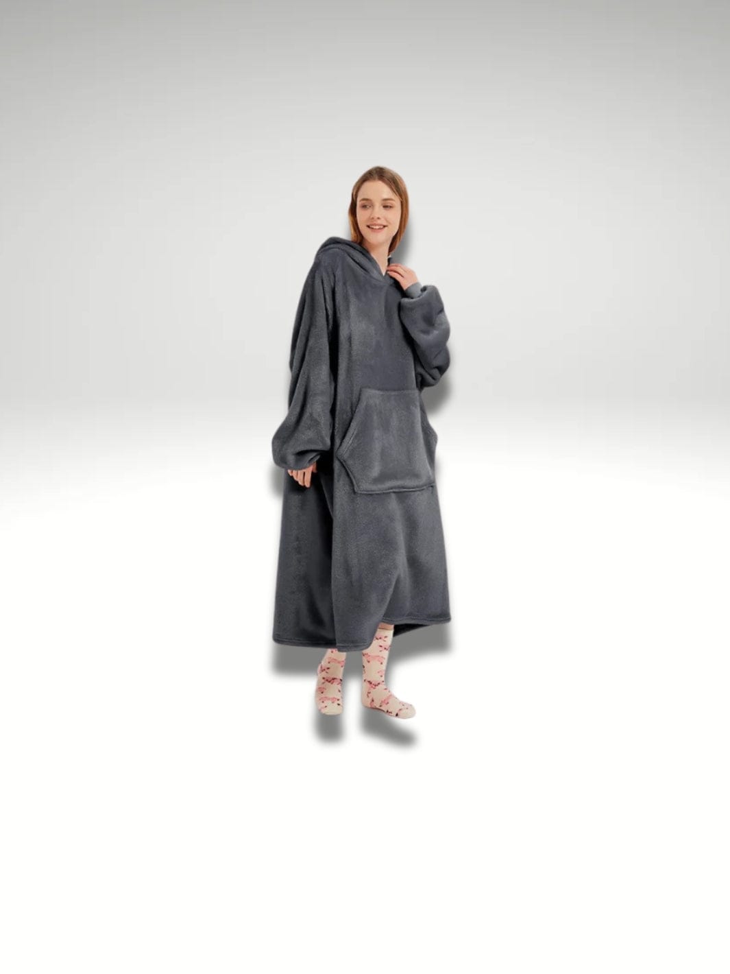 Sweat plaid femme grande taille Gris foncé
