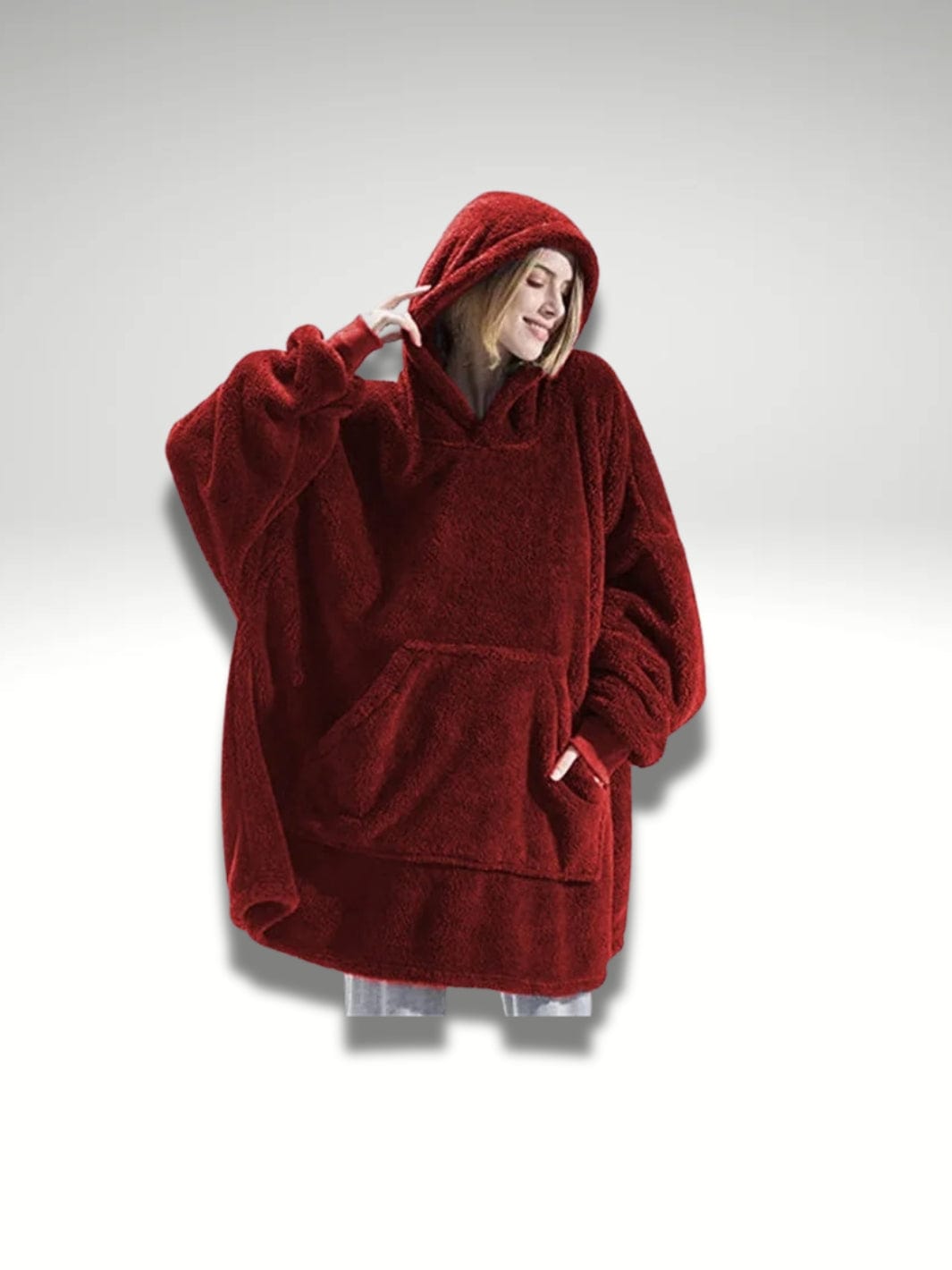 Sweat plaid femme pas cher Rouge vin / Taille unique